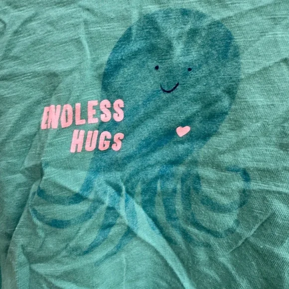 Okie Dokie 18M Girls Green Short Sleeve Tee Shirt Blouse Endless Hugs - Picture 2 of 5